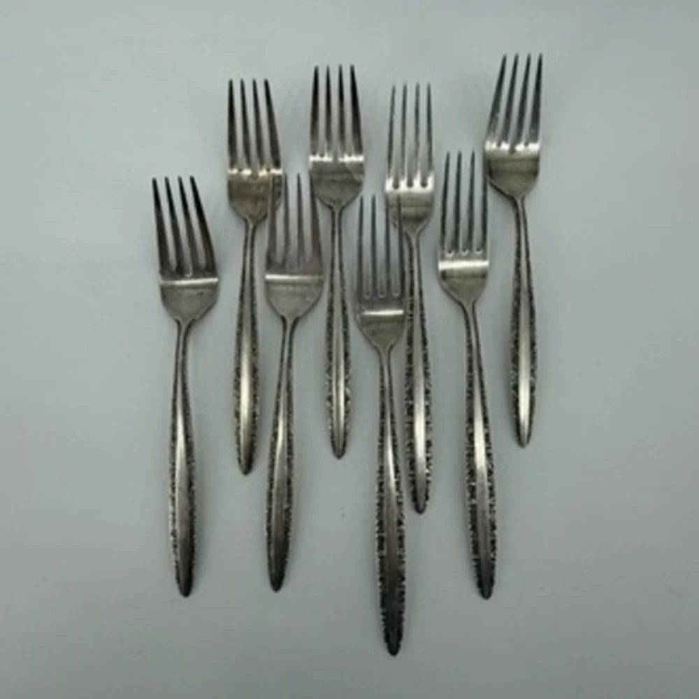 Towle 1968 Candleglow Stainless Flatware Set 27pc Textured MCM Mid-Century